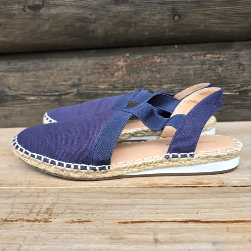 Lucky Brand Rifka Coastal Boho Slingback Espadrille Flats. Women's Size 8M